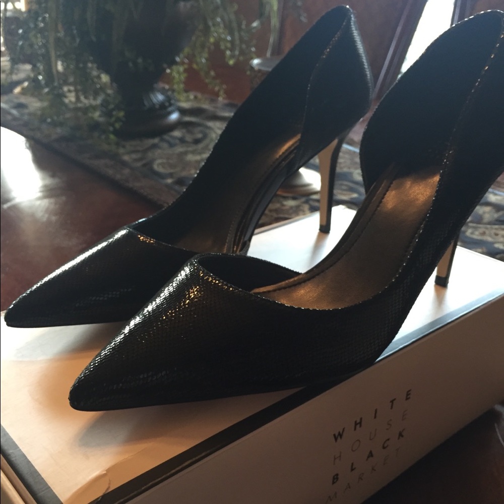 White House Black Market Leather Heels